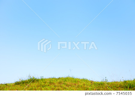 Beautiful background meadow against nice blue sky Beautiful background meadow against nice blue sky 7545035