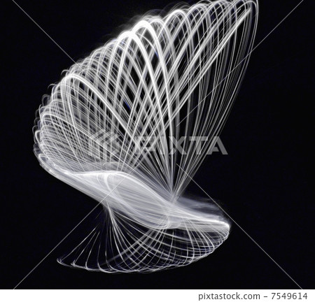 A light trace that passed water diagonally rising 7549614