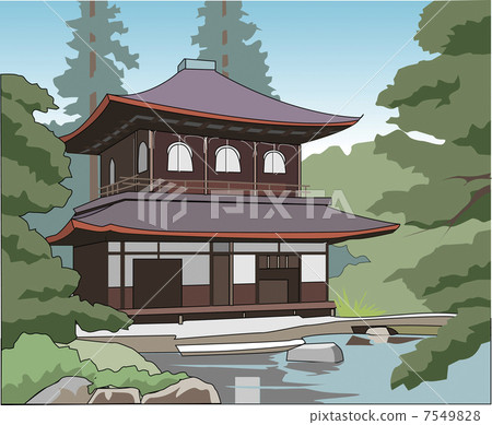 佛教寺廟（銀閣寺） 7549828
