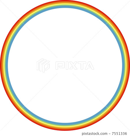 Circular two-color neon tube decorative frame - Stock Illustration ...
