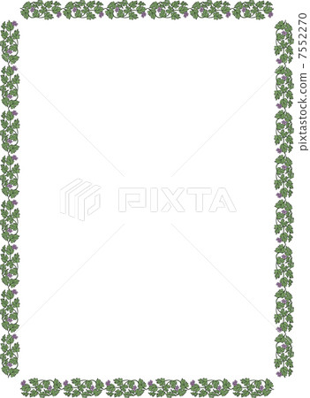 Rectangular decorative frame of grapes - Stock Illustration [7552270 ...