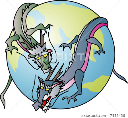 Earth and two head dragon 7552438