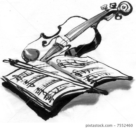 Stock Illustration: violin, music, stringed instruments