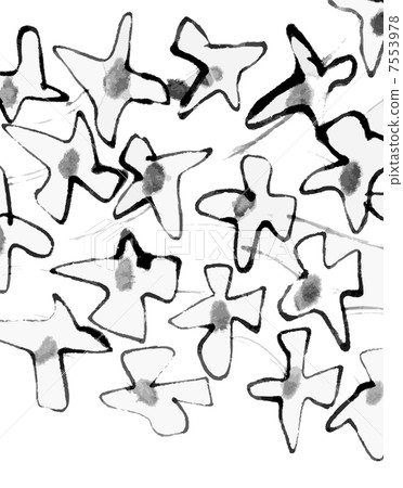 Pattern of ink painting - Stock Illustration [7553978] - PIXTA