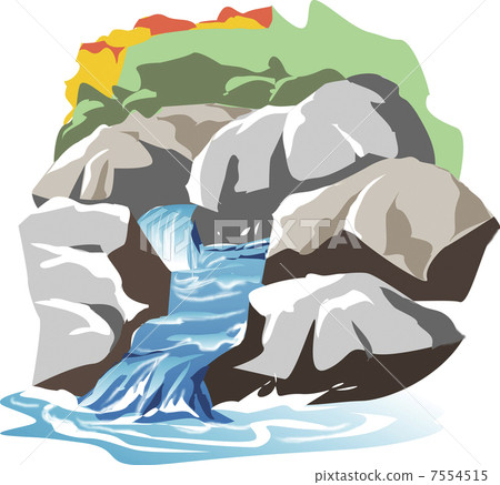 山間溪流 山間溪流 7554515