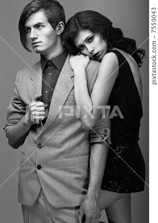 Tenderness & Fondness. Beautiful Couple Embracing. Devotion 7559043