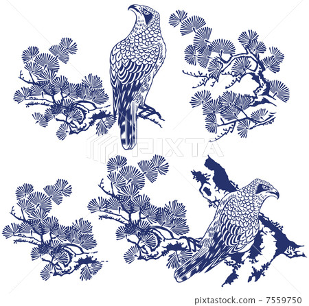 Eagle in pine 7559750