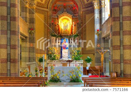 Catholic church interior view. Alba, Italy. 7571166