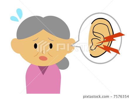 Granny who suffers from tinnitus 7576354