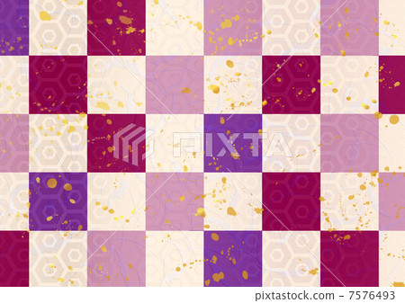Autumnal colored checkered texture 7576493