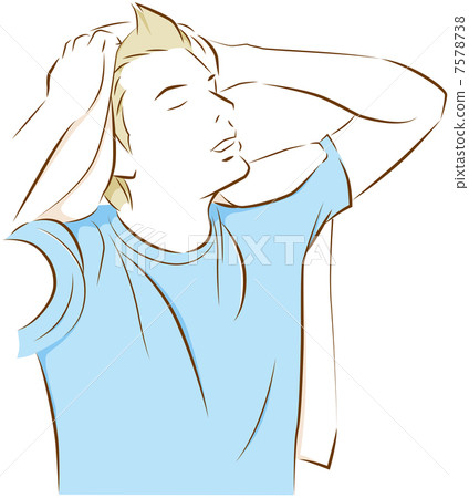 A man wiping his hair 7578738