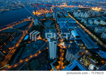 大阪福州政府大樓觀景台的夜景 7579029