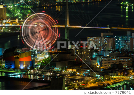 大阪福州政府大樓觀景台的夜景 7579041