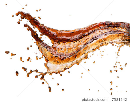 Cola splash isolated 7581342