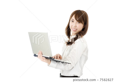 A woman with a laptop 7582827