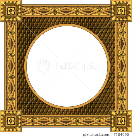 Traditional wooden frame - Stock Illustration [7584090] - PIXTA