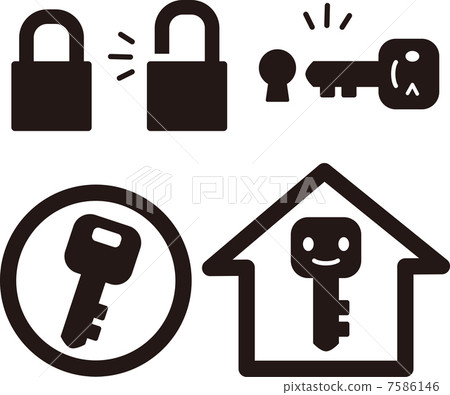 鑰匙和鎖定圖標 7586146