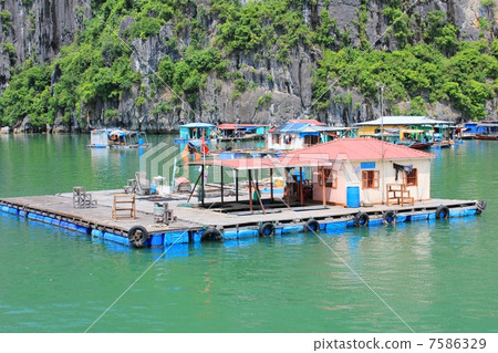 A water floor house in Halong Bay 7586329