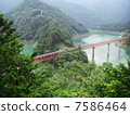 Oigawa Railway Oku Oi Lake Top station scenery 7586464