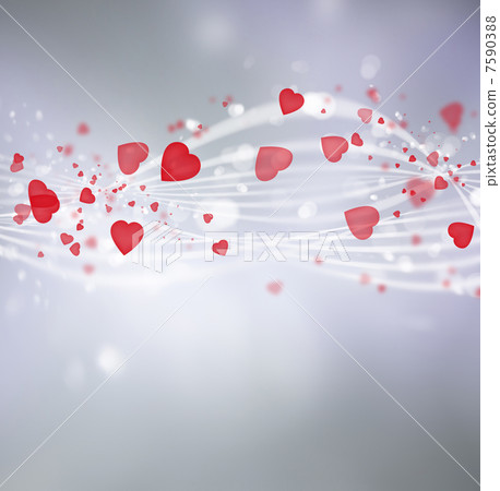 Bright valentine background with hearts and lights Bright valentine background with hearts and lights 7590388