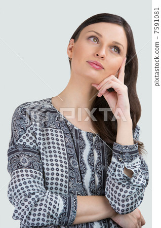 Young woman posing against white background. Beautiful young che Young woman posing against white background. Beautiful young che 7591081