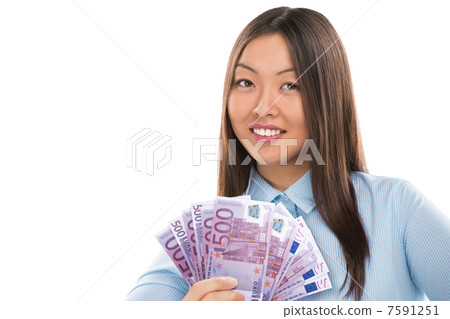 Young asian business woman with money Young asian business woman with money 7591251