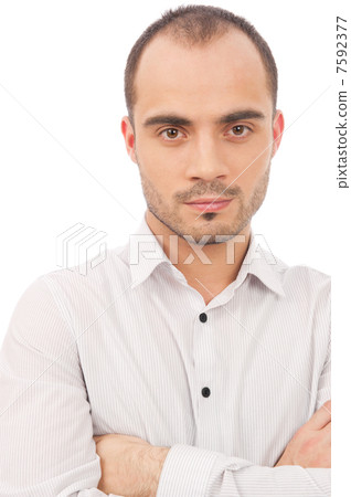 Portrait of happy smiling man, isolated on white Portrait of happy smiling man, isolated on white 7592377