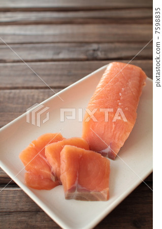 新鮮生鮭魚刺身塊 刺身用鮭魚塊 新鮮生鮭魚刺身塊 刺身用鮭魚塊 7598835