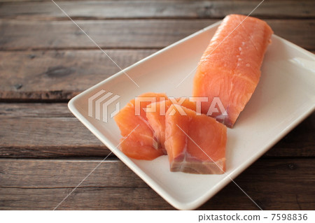 新鮮生鮭魚刺身塊 刺身用鮭魚塊 新鮮生鮭魚刺身塊 刺身用鮭魚塊 7598836