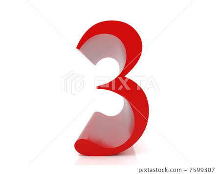Figure a three - Stock Illustration [7599307] - PIXTA