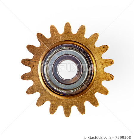 Old gear isolated 7599308