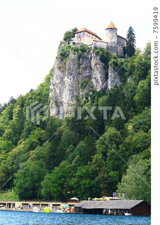 Bled Castle in Slovenia and Bled Lake 7599419