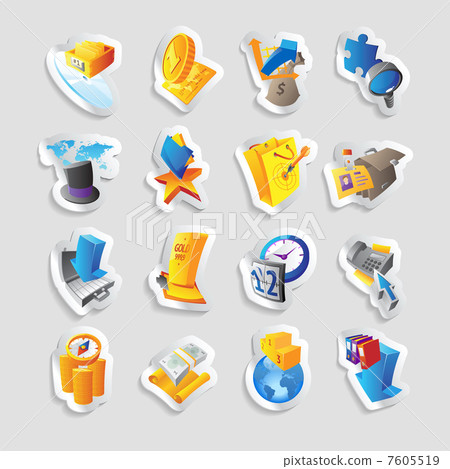 Icons for business and finance 7605519