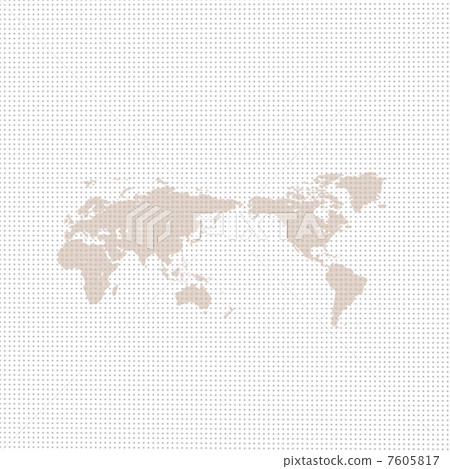 Beige world map - Stock Illustration [7605817] - PIXTA