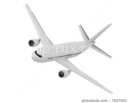 Beautiful white passenger airliner Beautiful white passenger airliner 7607002