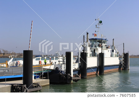 Crossing the Rhone River Ferry Boat Camargue Southern France 7607585
