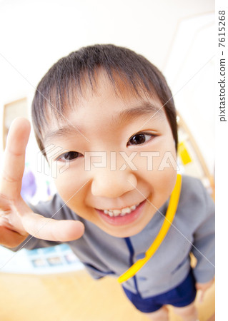 Funny kindergarten child 7615268