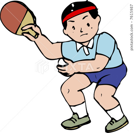 Forehand service - Stock Illustration [7615987] - PIXTA