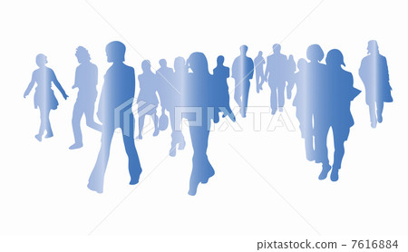 Pedestrian silhouette Pedestrian silhouette 7616884