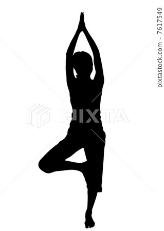 瑜伽剪影 瑜伽剪影 7617549