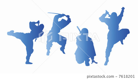 忍者剪影 7618201