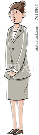 Standing business woman Standing business woman 7618907