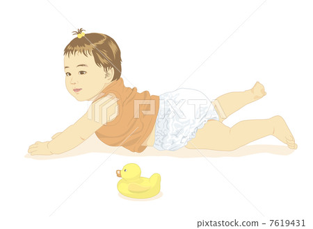 Baby crawling Baby crawling 7619431