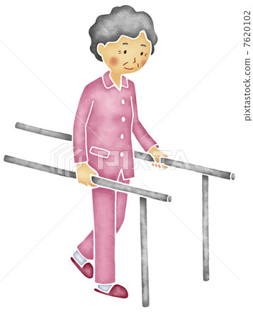 走與雙槓的老人訓練 7620102
