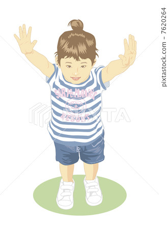 A girl waving a hand A girl waving a hand 7620264