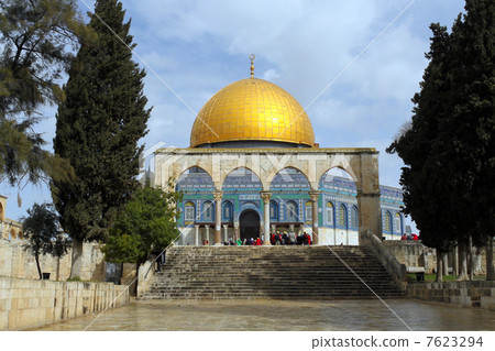 以色列，耶路撒冷“岩石圓頂”和廣場 7623294