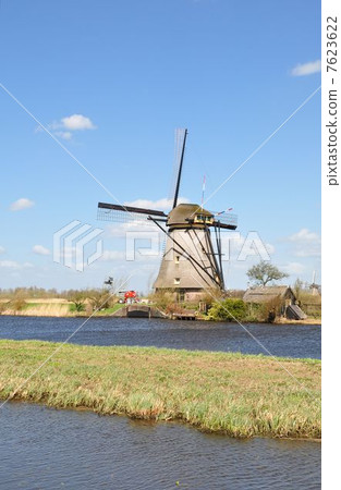 風車小組小孩堤防荷蘭 7623622