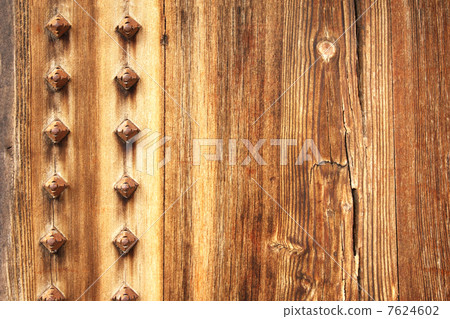 Ancient wood with rivets 7624602