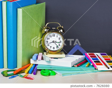 school supplies on the desk school supplies on the desk 7626080