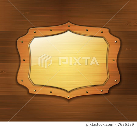 Wooden banner Wooden banner 7626189